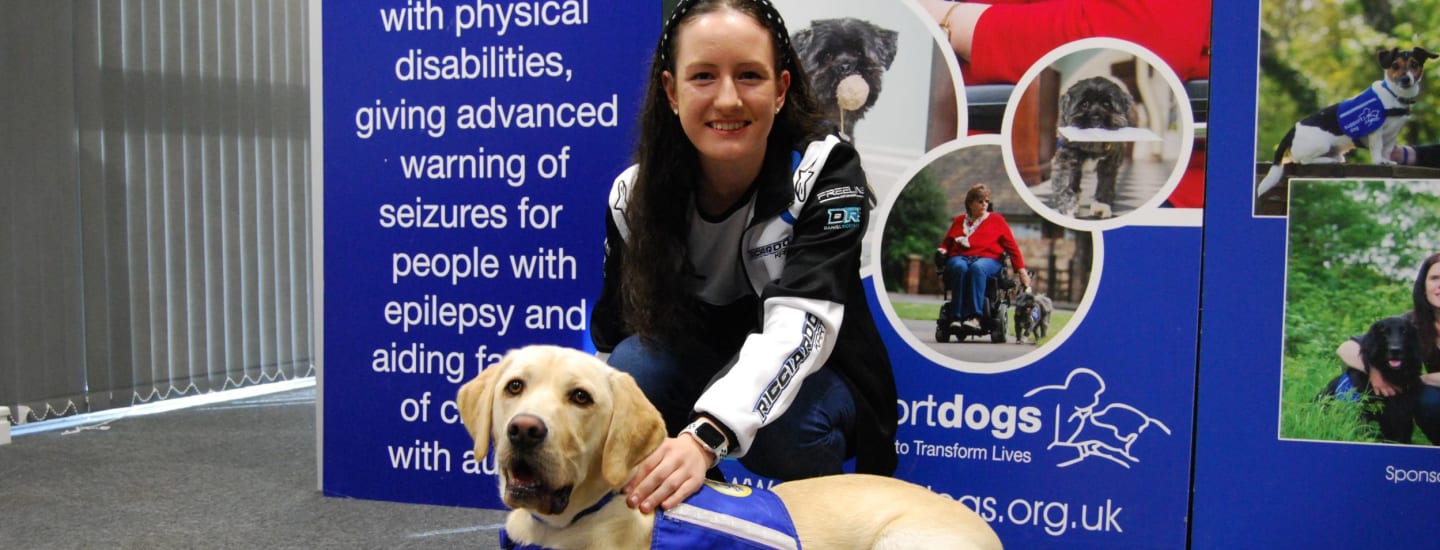 Karting ace Alisha made an ambassador of Support Dogs